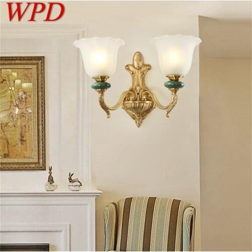 WPD Copper Sconce Wall Lamp Contemporary Luxury Design Ceramic Light Indoor For Bedroom Corridor Hotel