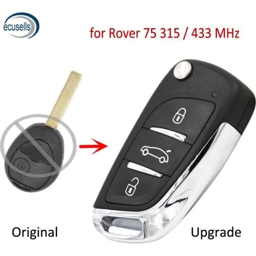 Upgraded Folding Remote Key Fob for BMW Mini Rover 75 2002 2003 2004 2005 315MHZ OR 433MHZ With ID73 Chip