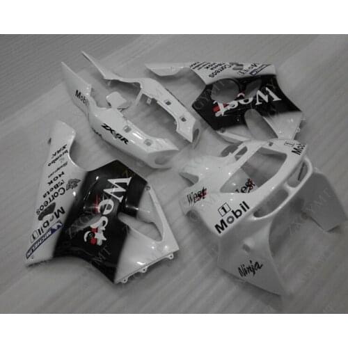 Fairing for Kawasaki Zx6r 1994 - 1997 Black White WEST Motorcycle Fairing Ninja Zx-6r 1995 Fairing 636 Zx-6r 96 97