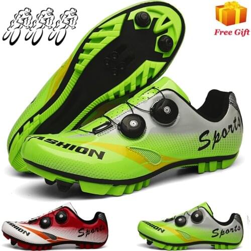 Lock-free Riding Shoes for Road Vehicles Hard-soled Professional Locking Shoes for Mens Mountain Bikes and Flat Shoes for Women