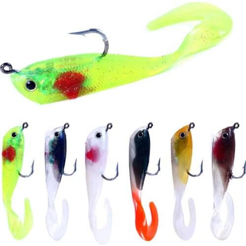 Hengjia 5pcs/Bag 7cm 10g Swim Jig Winter Fishing Wobber Sinking Soft Rubber Bait Swimbait Lure Fishing Tackle