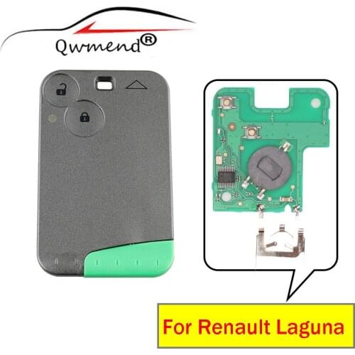 QWMEND 2Buttons Smart Remote key For Laguna PCF7947 Chip 433Mhz For Renault Laguna Espace Remote Car Key Control