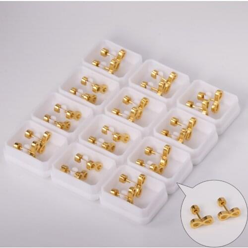 LUXUKISSKIDS 12Pairs/Lot 2021 Fashion Screw Stud Earring Woman Birthday Party Cute Jewelry Earring Accessories Wholesale