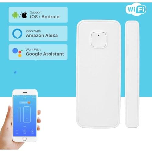 Tuya Smart WIFI Door Sensor APP Control Door Security Alarm Wireless Window Door Detector With Alexa Google Home