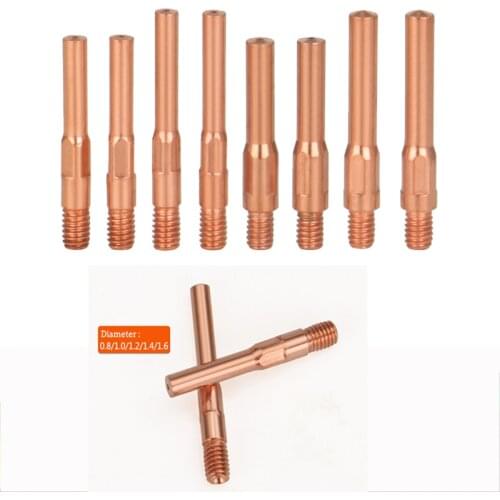 10 Pcs M6x8.8 Welding Nozzle Contact Tips Multipurpose Gas Diffuser Connector Torch Holder Semi-automatic Welding Parts