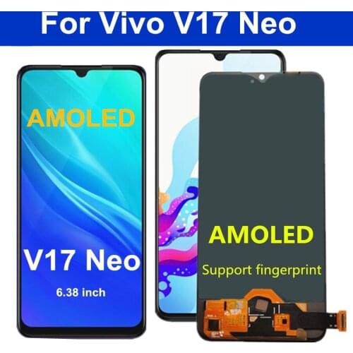 6.38" AMOLED For Vivo V17 Neo LCD Display+Touch Digitizer Screen Assembly Replacements for vivo v17 neo LCD