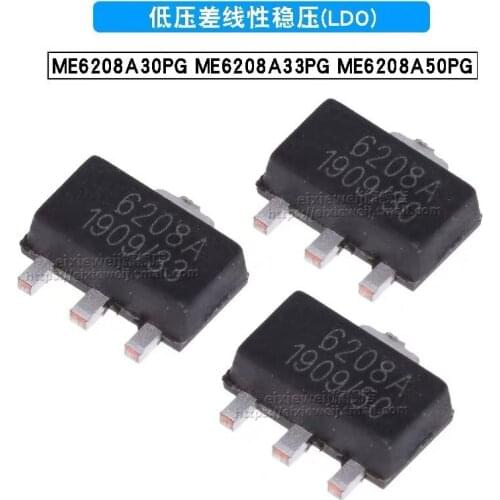 1000pcs/lot ME6208A30PG ME6208A33PG ME6208A36PG ME6208A50PG SOT89-3 NEW Original free shipping