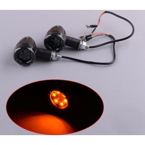 2 Pcs 8mm 13LED Universal LED Bullet Brake Running Turn Signal Tail Light Fit For Motorcycle with DC 12V