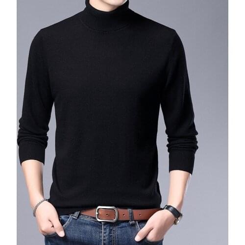 24-35 Foreign Trade Convention New Style MENS Knitwear Pullover Sweater Sweater High Collar Base Shirt Fashion Clothes