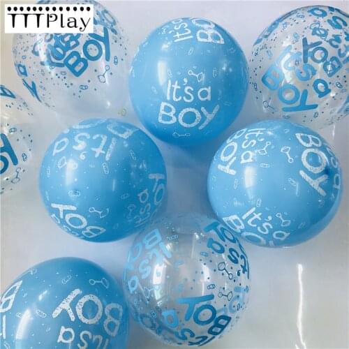 50pcs/lot Its a Boy Baby Boy Latex Balloons For Birthday, 12inch 2.8g Transparent Its a Girl Pink Baby Shower Party Decoration