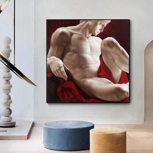 Abstract Strong Naked David Canvas Painting Modern Art Posters and Print Nordic Wall Art Picture for Living Room Home Decoration