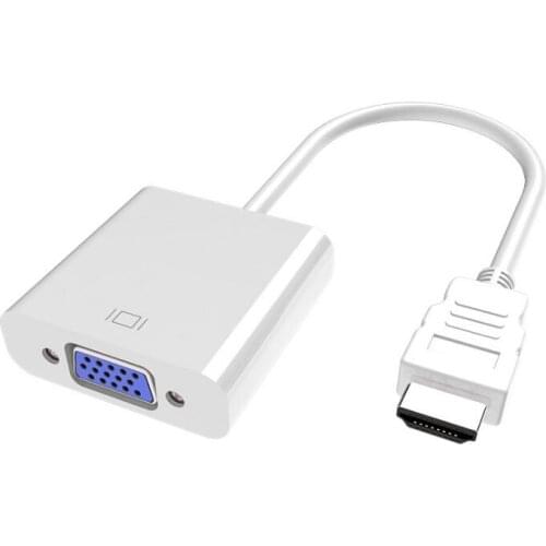 100pcs/lot HDMI to VGA Adapter Male To Famale Converter Adapter 1080P Digital to Analog Video Audio For PC Laptop Tablet PET