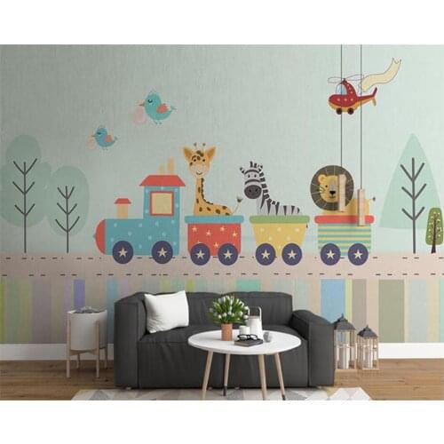 Beibehang Customized modern kids giraffe kids clothing store background new wallpaper papel de pared wall papers home decor