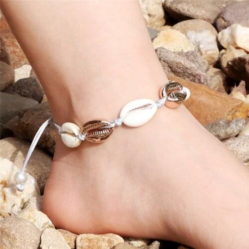 Shell Beads Anklets Boho Style Fashion Foot Chain Handmade Bracelet For Women Girls Summer Beach Barefoot Ankle Accessories Gift