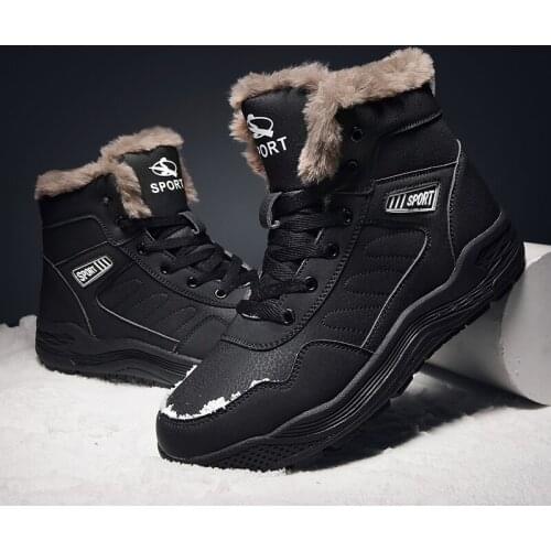 CIMIM Brand Winter Men Boots 39-48 Big Size Fashion Comfortable Luxury Keep Warm Snow Boots Outdoor New Casual Martin Boots Men