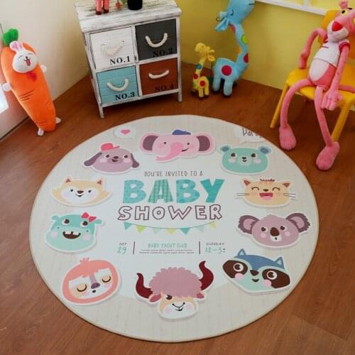 Childrens room cartoon anime pattern round carpet bedroom computer chair round carpet floor mat carpets for bed room