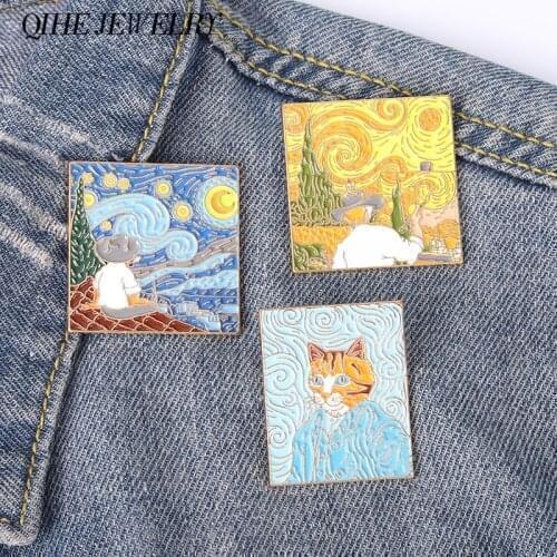 Paintings Enamel Pin Art Self Portrait Brooches Metal Badges Bag Hat Backpack Accessories Gift for Artist Jewelry