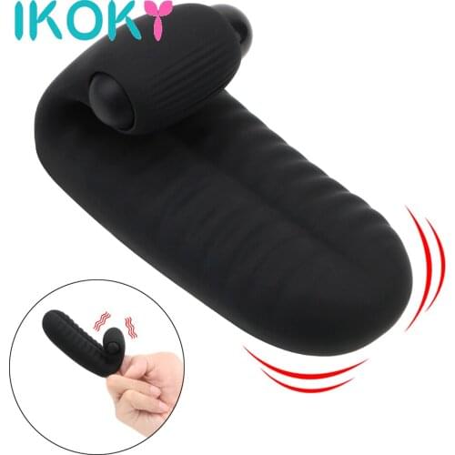 IKOKY Couples Foreplay G-spot Massager Vagina Stimulation Clitoris Stimulator Sex Toys for Women Double Finger Vibrator
