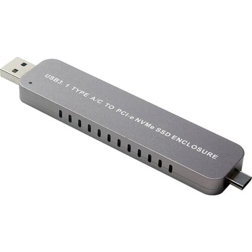 USB to M.2 SSD Enclosure USB3.0 Type-A Combo Type-C for Pci-e for NVME M2 M-Key SSD Support UASP TRIM 2280 HDD Mobile Box