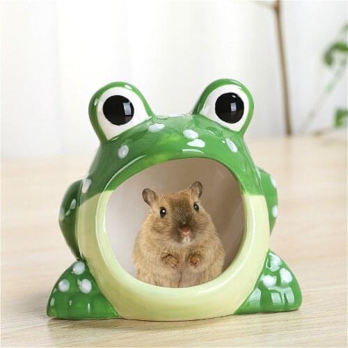Creative Ceramic Animal Jewelry Storage Box Hamsters Cave Ornament Nest Hamster Food Bowl Multifunction Desktop Bin Organizer