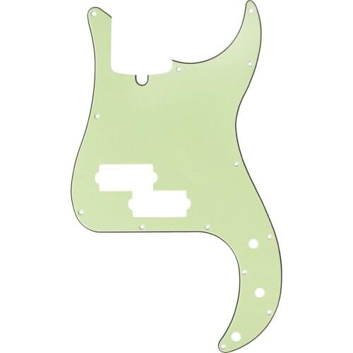 New Standard 13 Hole PB P Bass Pickguard Scratch Plate Mint Green 3Ply PVC for 4 String PB Bass Accessories