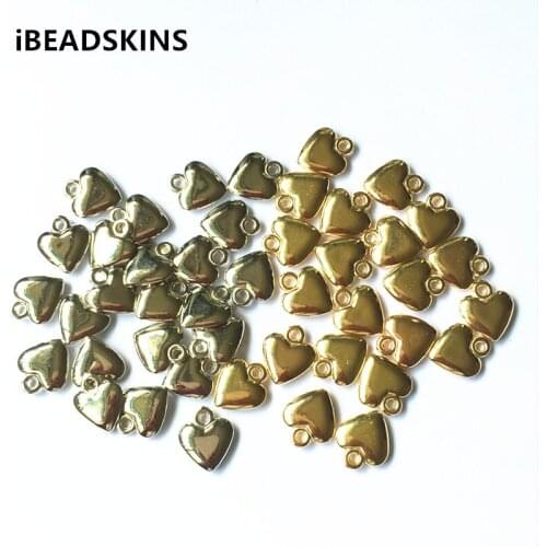 New arrival! 500pcs/lot 15X14mm Plated Rhodium/Gold color heart-shape CCB Charm for Jewelry DIY (Design as shown)