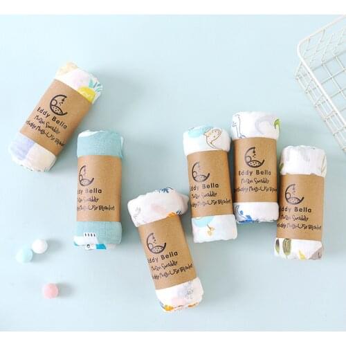 Infant Newborn Baby Bath Towel Wrap Muslin Swaddle Blankets Stroller Cover 110*110CM