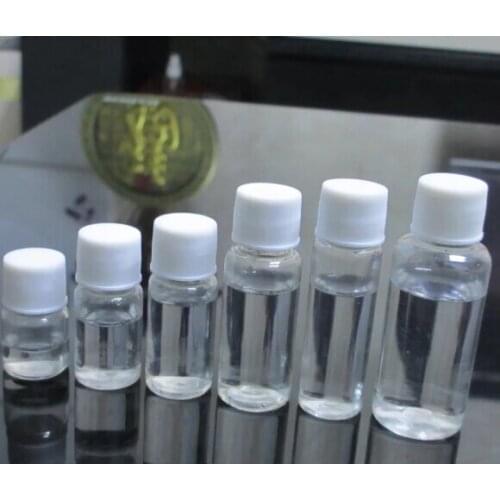 10pcs 5 8 10 20 30ml clear high transparent PET plastic bottle seal liquid bottle small empty Liquid plastic bottle capsules jar