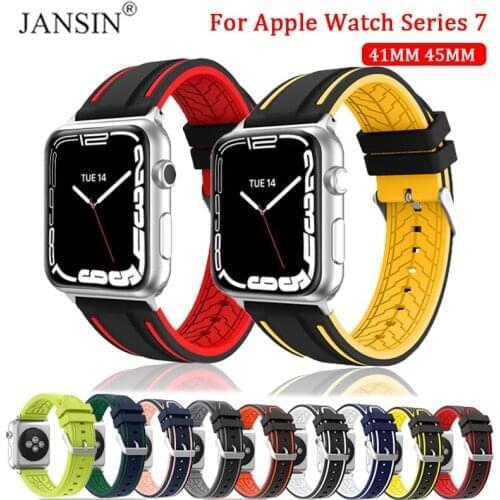 Sport Silicone Strap For Apple Watch 5 4 3 2 Band 44mm 40mm 42mm 38mm Replacement Strap Wristband For iWatch SE 6 Band Bracelet