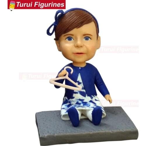 Make a bust from photos little girl playing figurine custom bobblehead Fashion & Hobby Custom bobbleheads dolls mini statuette