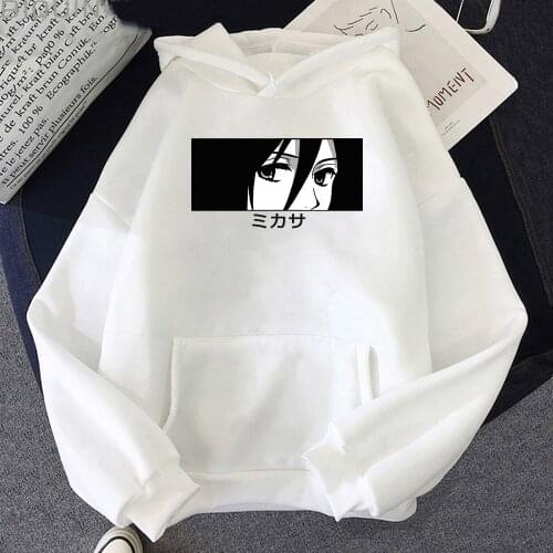 Attack on Titan Hoodies Women Colors 12 Anime Mikasa Ackerman Print Oversized Sweatshirts Streetwear Men Harajuku Unisex Casual