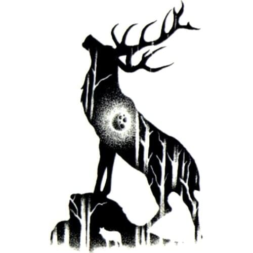 God Of The Forest Deer Waterproof Temporary Tattoos Sticker Body Art Tattoo Beauty Makeup Tattoo Sleeves Temporaryt Tatoo