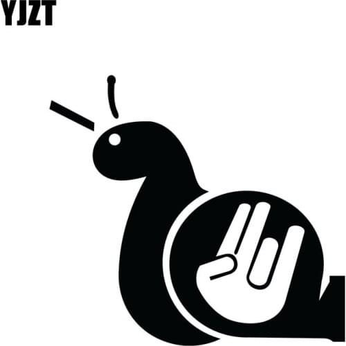 YJZT 15CM*13.8CM Turbo Snail Vinyl Car Sticker Funny Decal Personality Motorcycle Black Silver C10-00973