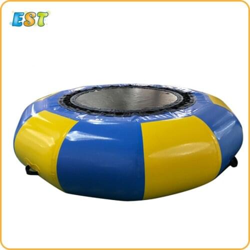 0.9MM 2m-5m Diameter aqua park inflatable amusement park ride jumping trampoline inflatable water trampoline rental for summer