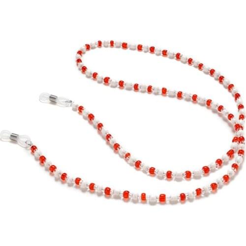 1pc Fashion Bohemian Style Bead Decor Glass Chain Anti-Lost Sunglasses Chain Bead Glasses Holder Glasses Accessories