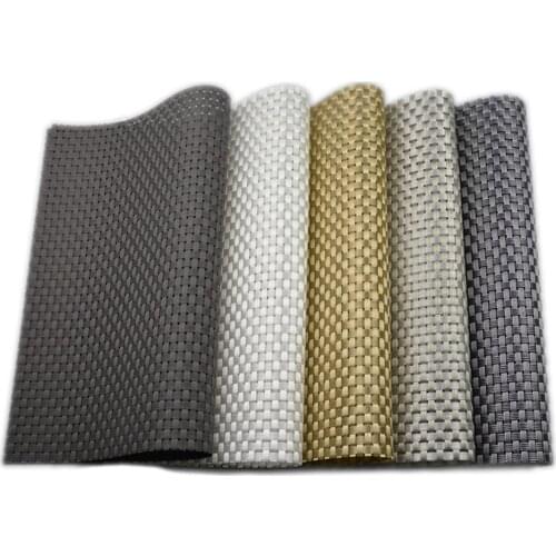 4Pcs/lot Luxury Dinner Placemats PVC Place Table Mats Best Gold Silver Tableware Dinnerware Kitchen Table Pads Tools