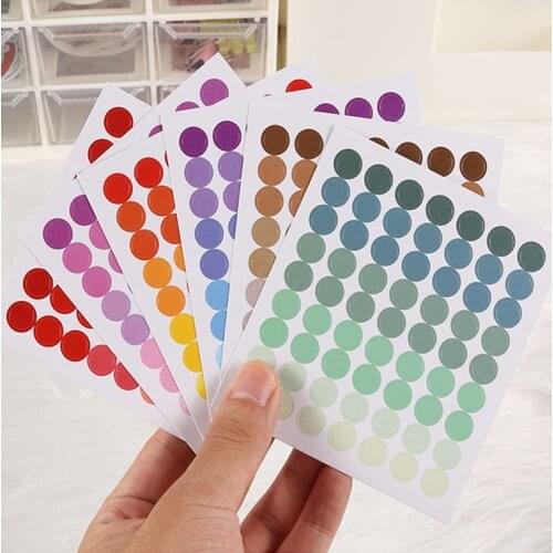 6sheets/set colorful mini dot stickers DIY scrapbooking base collage mobile diary happy planner decoration stickers