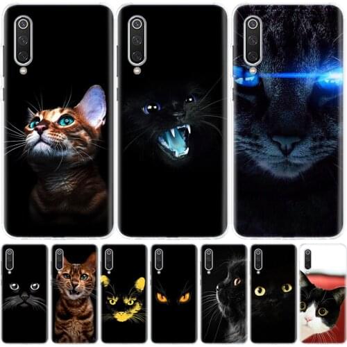 Cat Staring Eyes Phone Case for Xiaomi Note 10 Mi 11 9 8 CC9 5X 6X A1 A2 A3 9T 10T Lite Pro Poco F1 X3 NFC F3 Cover Coque