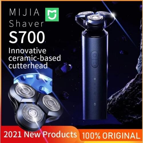 Newest Xiaomi Mijia S700 Electric Shaver Machine Mens Razor Beard Trimmer Washable Rechargeable Shaver With Cutter Head Blade