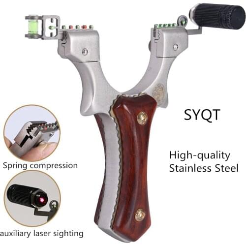 Games For Kids Toys Slingshot Stainless Steel Precision Athletic Level Laser Sight Tablet Outdoor Precision Sling Hunting Bow
