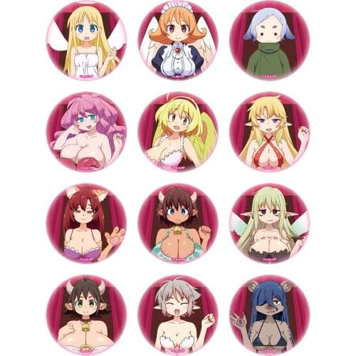 Ishuzoku Reviewers Anime Badge Crimvael Milky Aisha Interspecies Reviewers Metal Badge Brooch Pins