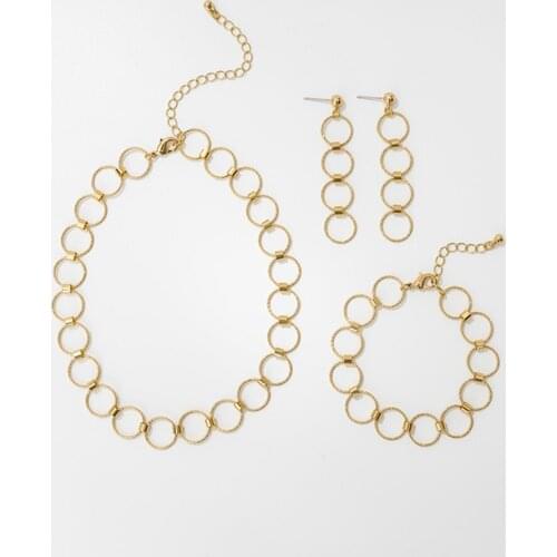 Jaeeyin 2021 Fashion Delicate Engraved Designs Circle Chains Choker Gold Color Necklace Jewelry Gift For Women New Arrivals