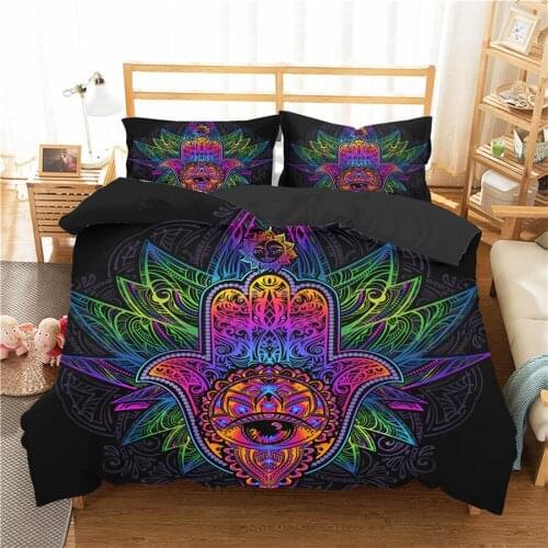 A Bedding Set 3D Printed Duvet Cover Bed Set Yoga Buddha Home Textiles for Adults Bedclothes with Pillowcase #YJ08
