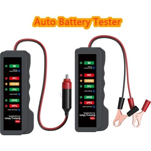 Mini 12V Car Battery Tester Digital Alternator Tester 6LED Lights Display Car Diagnostic Tool Auto Battery Tester Car Inspection