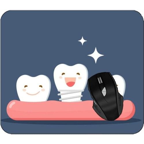 Office Mouse Pad Teeth Mouth Gums Non-Slip Rubber Mousepad