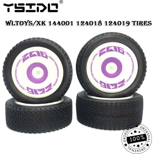 Original Wltoys XK 124019 Front Rear Tires Tyre Wheel Accessories Compatible for 124019 124018 144001 1/12 RC Car Spare Parts