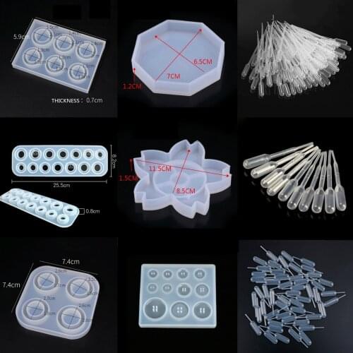 Resin Jewelry Making Plastic Ring Mould Or Disposable Squeeze Transfer Pipettes Dropper For Silicone Mold UV Epoxy