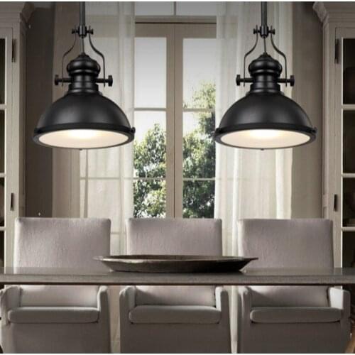 Nordic Loft Style Droplight LED Industrial Vintage Pendant Light Fixtures For Dining Room Metal Hanging Lamp Indoor Lighting