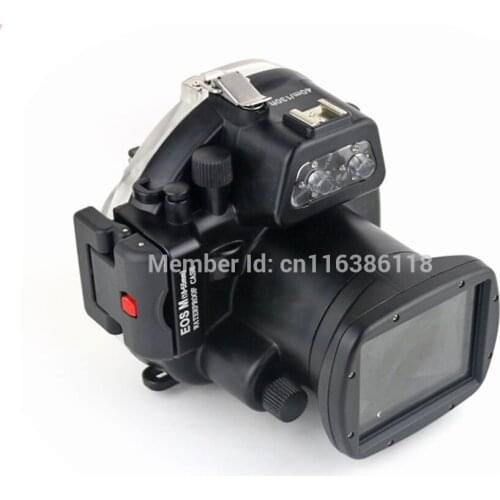 Mekon Underwater 40m 130ft Waterproof Housing Camera Case for Canon EOS M EOS-M Camera fit 18-55mm lens
