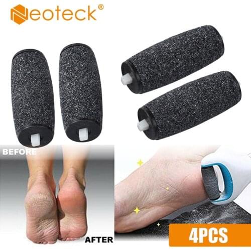 Neoteck 4 Pcs Replacement Refill Roller Heads For Pedi Perfect Electronic Foot File Scholl Velvet Smooth